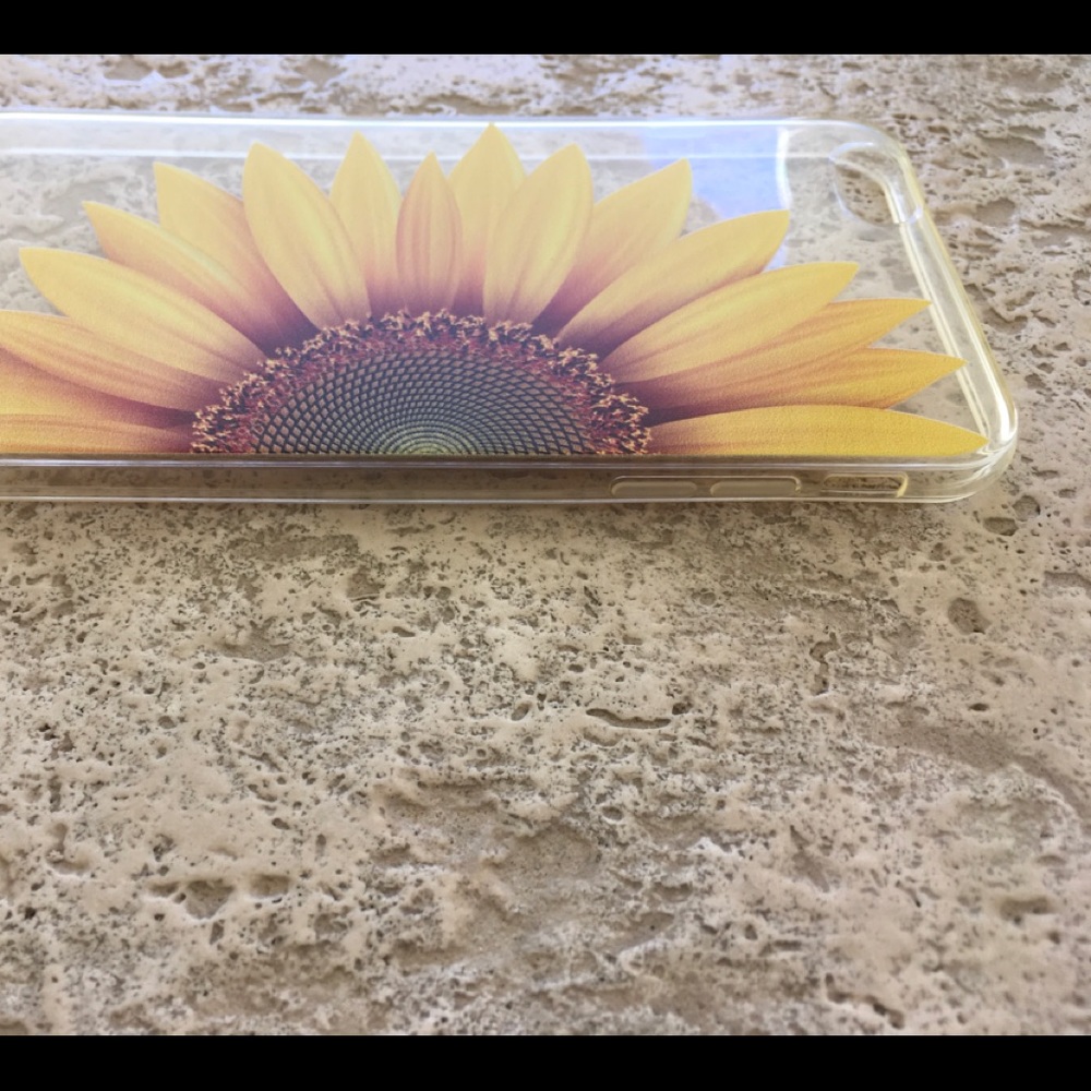 NEW IPHONE CASE W HALF SUNFLOWER DESIGN, ALL SIZES - Picture 3 of 4